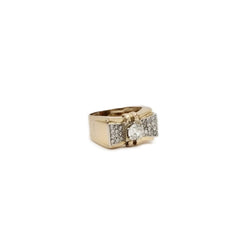 Bague Tank en or blanc, or jaune, platine et diamants - Castafiore