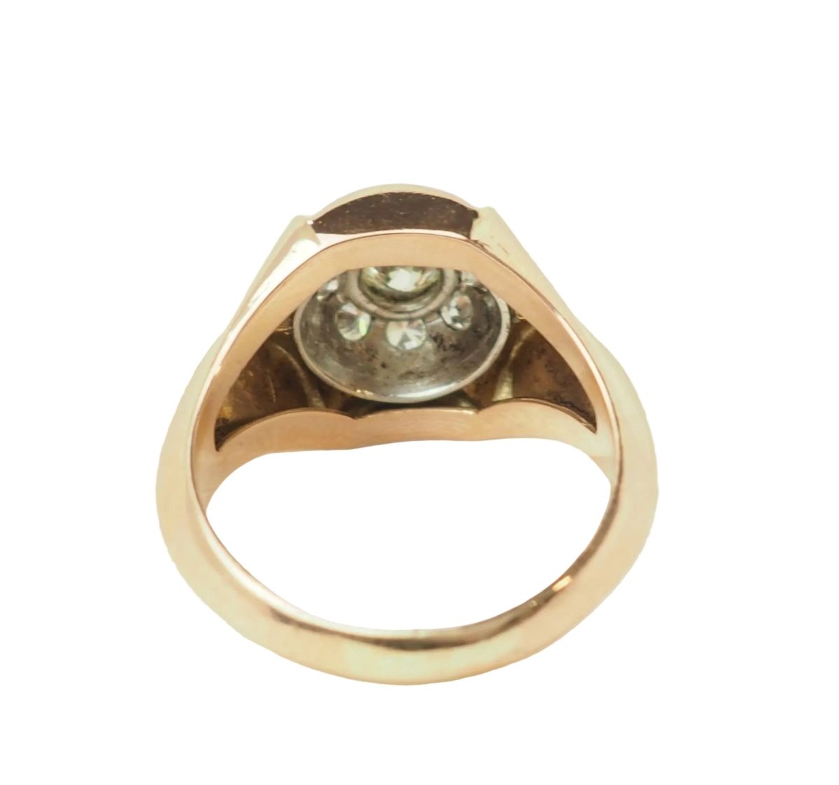 Bague Tank en or blanc, or rose et diamants - Castafiore