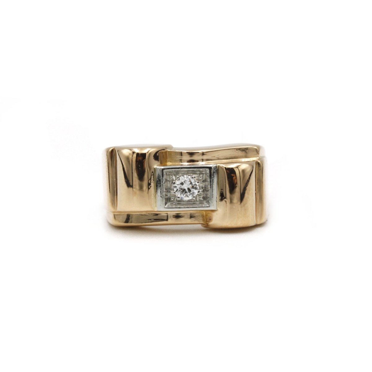 Bague Tank en Or et Diamant - Castafiore