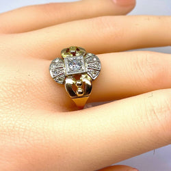 Bague Tank en or et diamants - Castafiore