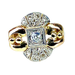 Bague Tank en or et diamants - Castafiore