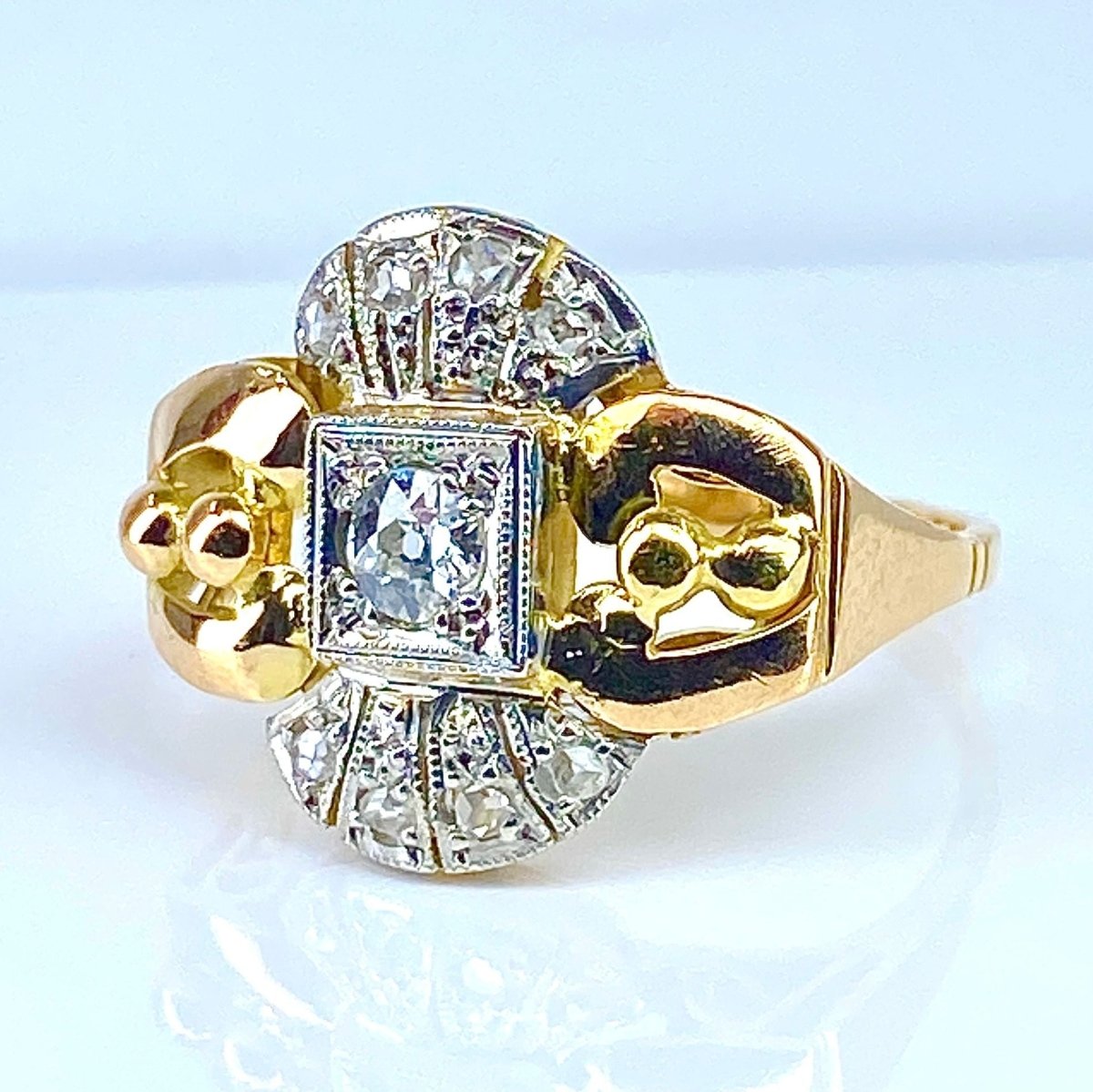 Bague Tank en or et diamants - Castafiore