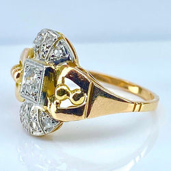 Bague Tank en or et diamants - Castafiore