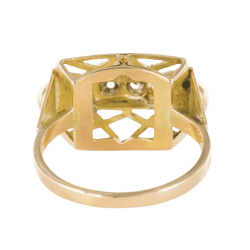 Bague Tank en or jaune - Castafiore