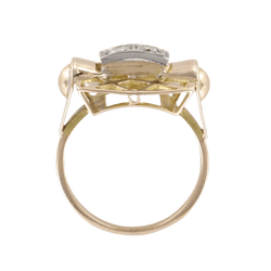 Bague Tank en or jaune - Castafiore