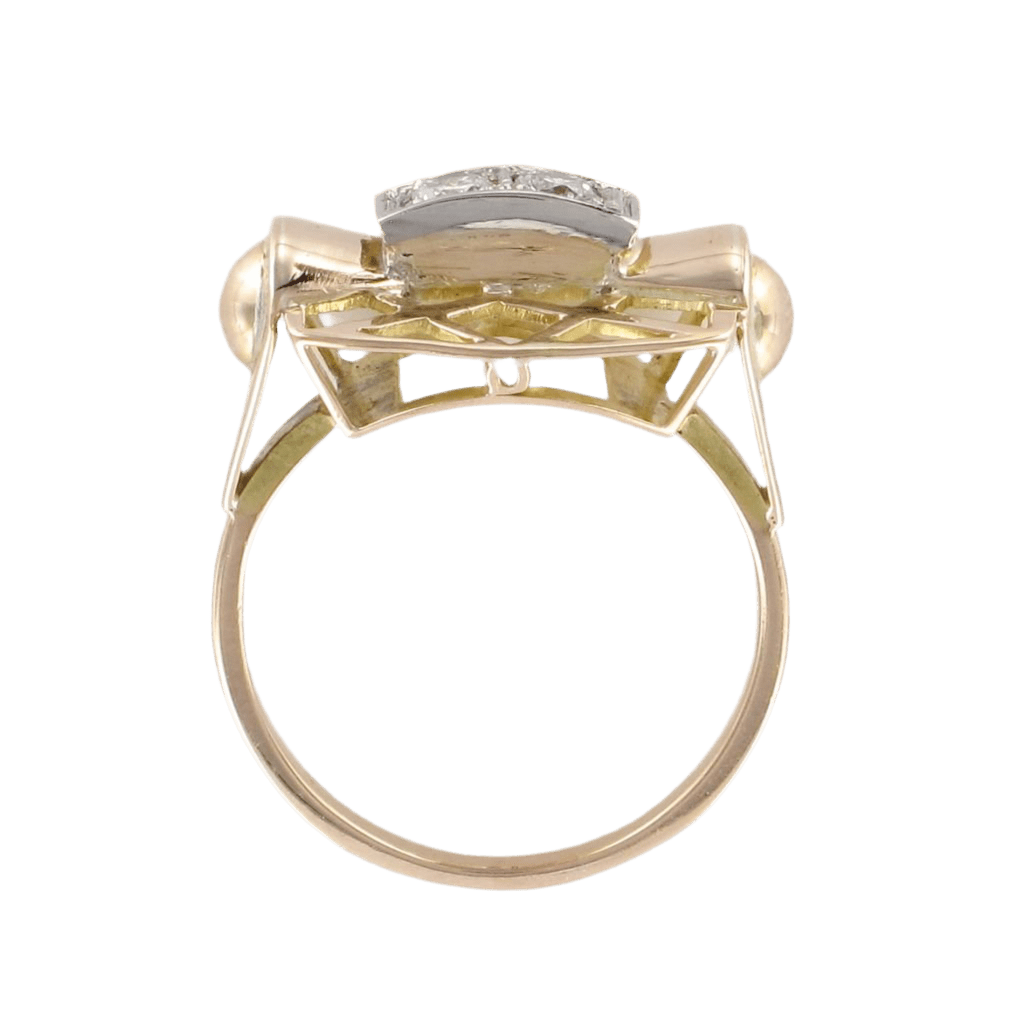 Bague Tank en or jaune - Castafiore