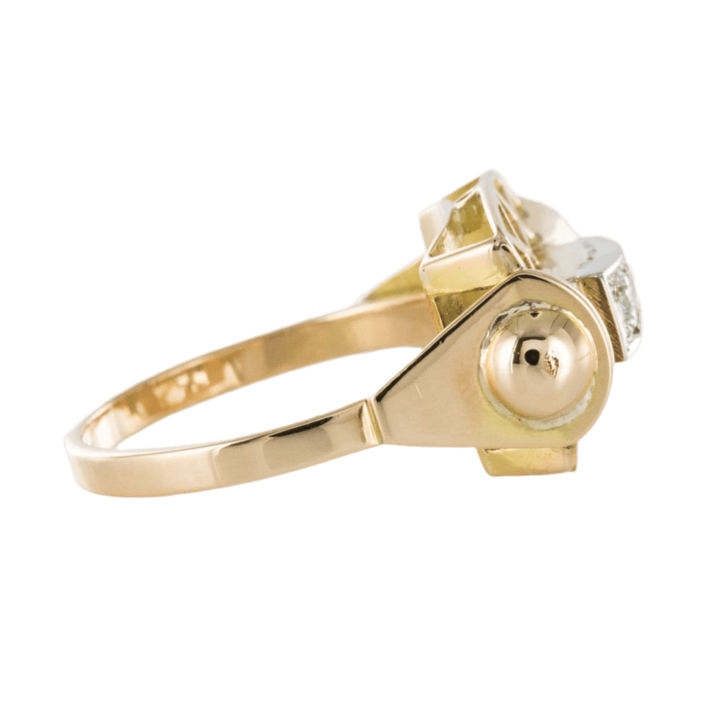 Bague Tank en or jaune - Castafiore