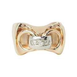 Bague Tank en or jaune et blanc et diamants - Castafiore