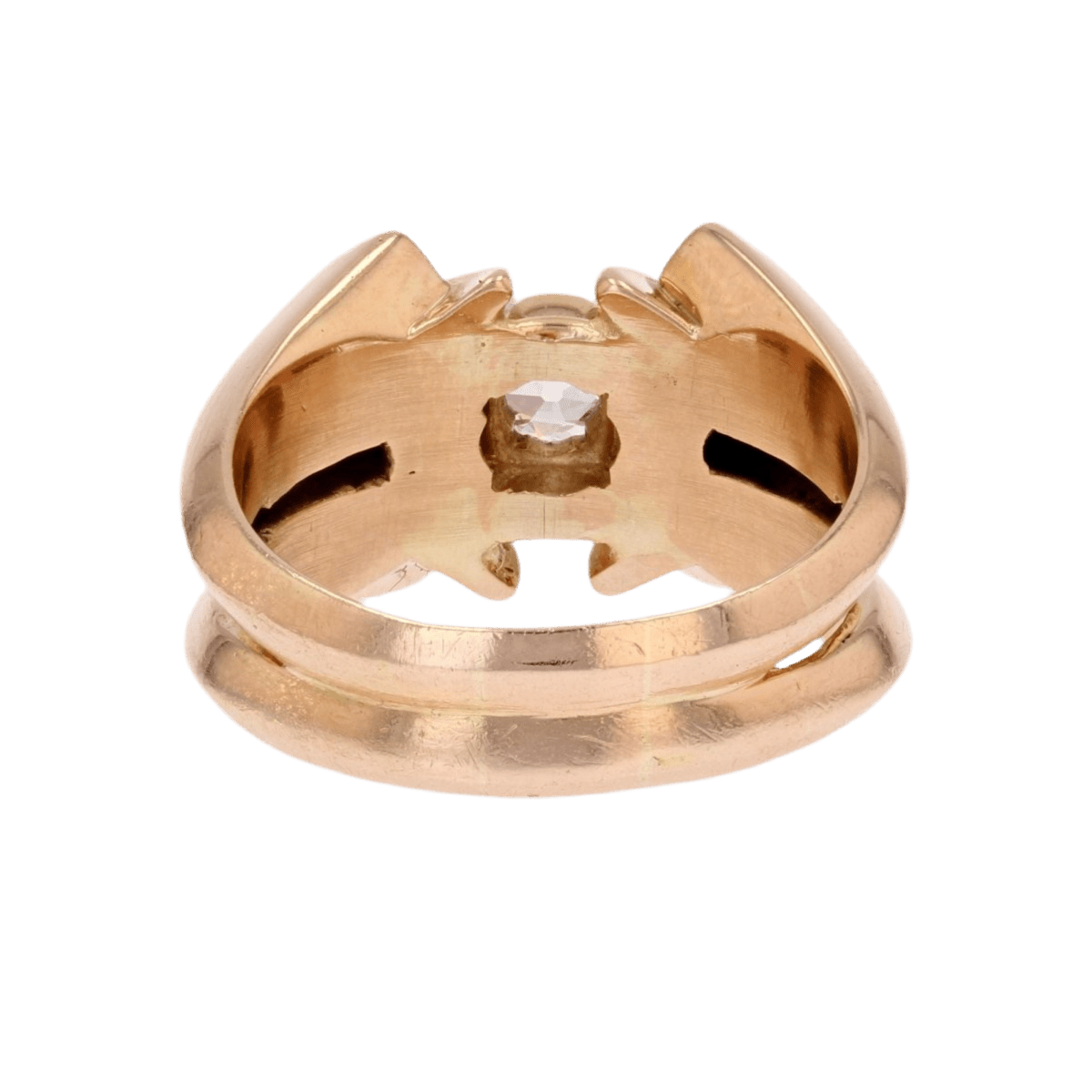 Bague Tank en or jaune et diamant - Castafiore