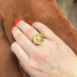 Bague Tank en or jaune et diamant - Castafiore