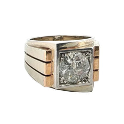 Bague Tank en or jaune et diamant - Castafiore