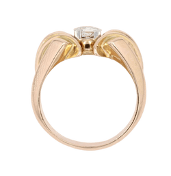 Bague Tank en or jaune et diamant - Castafiore