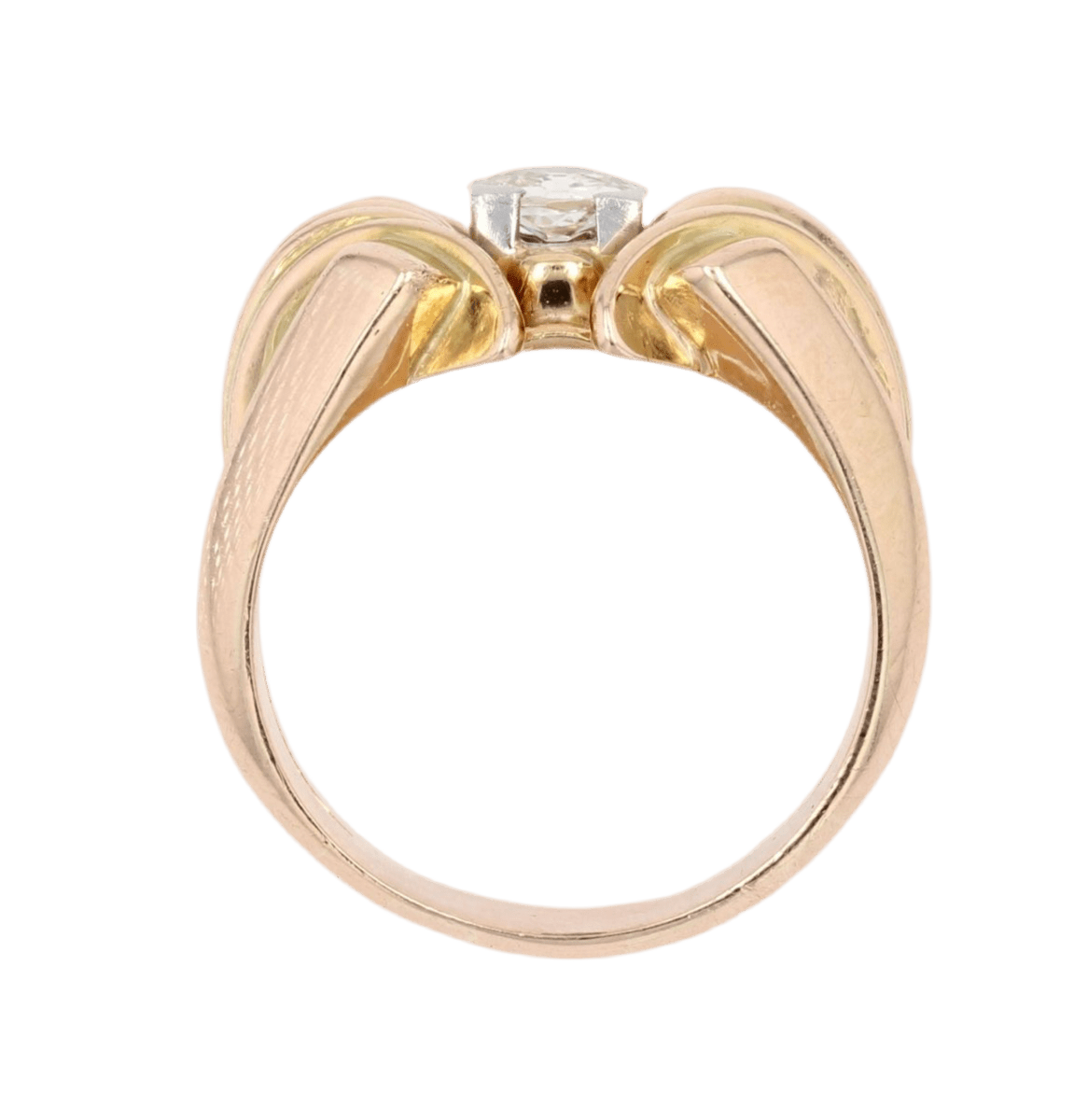 Bague Tank en or jaune et diamant - Castafiore