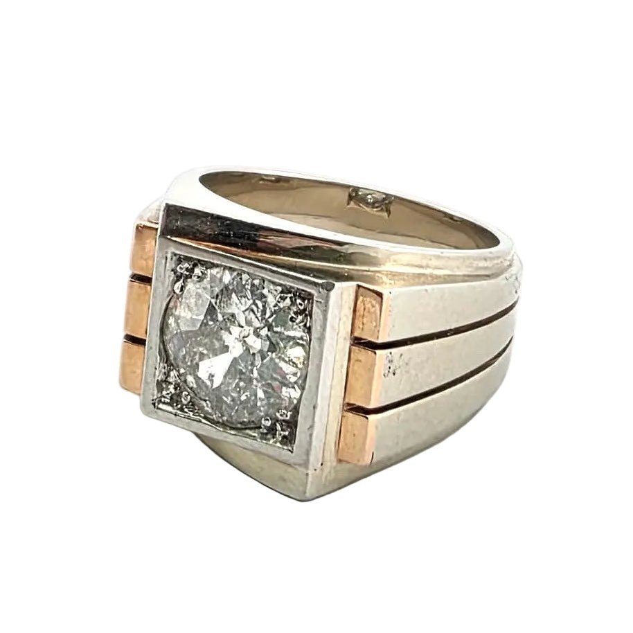 Bague Tank en or jaune et diamant - Castafiore