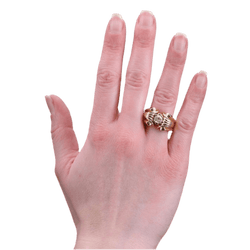 Bague Tank en or jaune et diamant - Castafiore