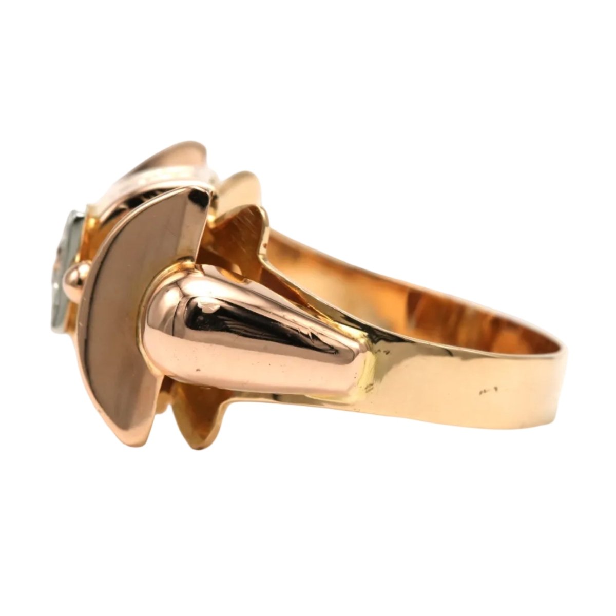 Bague Tank en or jaune et diamants - Castafiore