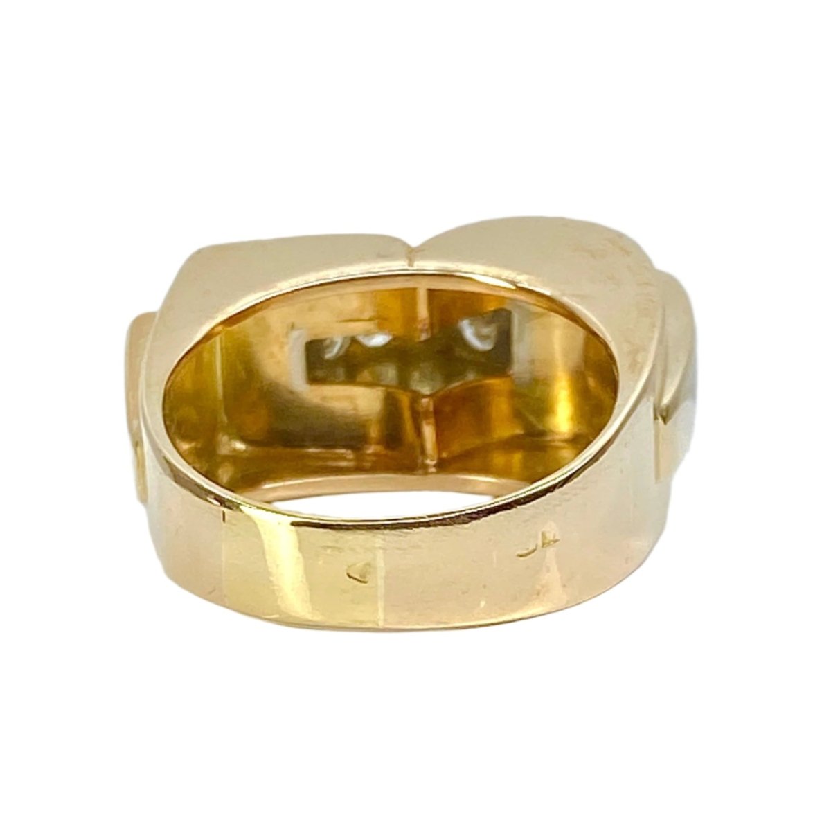 Bague Tank en or jaune et diamants - Castafiore