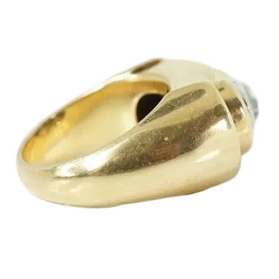 Bague Tank en or jaune et diamants - Castafiore