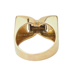 Bague Tank en or jaune et diamants - Castafiore