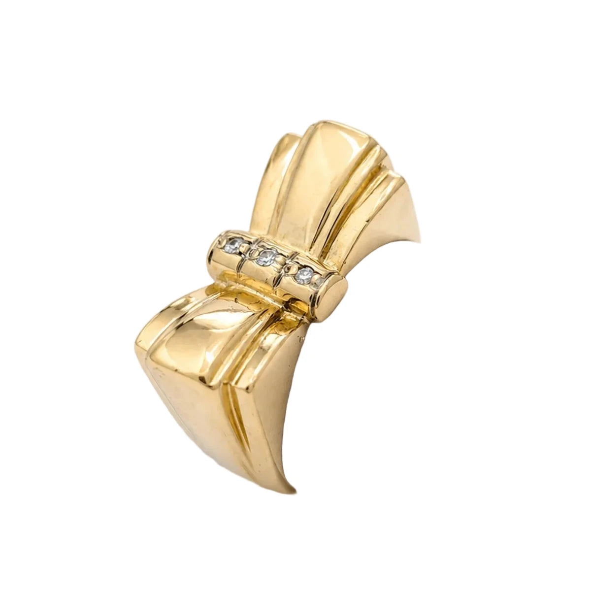 Bague Tank en or jaune et diamants - Castafiore