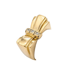 Bague Tank en or jaune et diamants - Castafiore