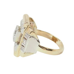 Bague Tank en or jaune et diamants - Castafiore