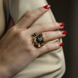 Bague Tank en or jaune et diamants - Castafiore