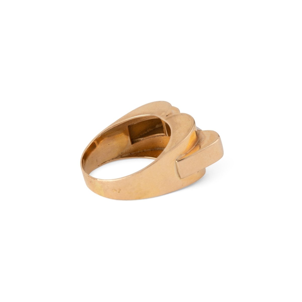Bague Tank en or jaune et diamants