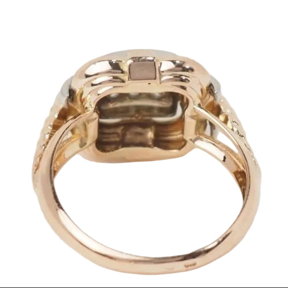 Bague Tank en or jaune et diamants - Castafiore