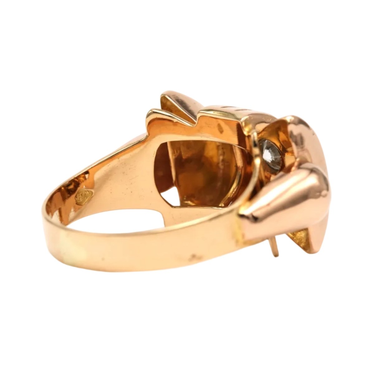 Bague Tank en or jaune et diamants - Castafiore