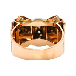 Bague Tank en or jaune et diamants - Castafiore
