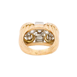Bague Tank en or jaune et diamants - Castafiore