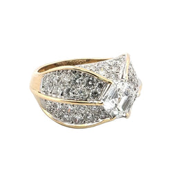 Bague Tank en or jaune et diamants - Castafiore