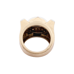 Bague Tank en or jaune et diamants - Castafiore