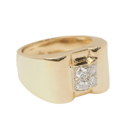 Bague Tank en or jaune et diamants - Castafiore