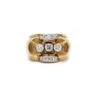 Bague Tank en or jaune et diamants - Castafiore