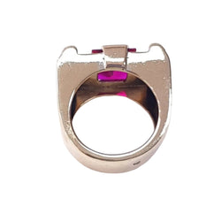 Bague Tank en or jaune et rubis - Castafiore