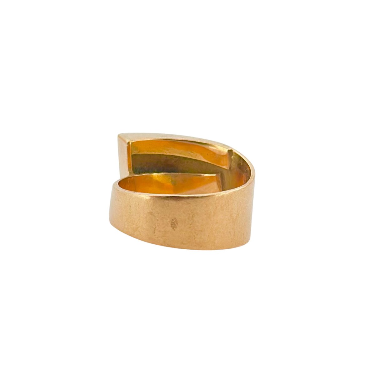 Bague Tank en or jaune et rubis - Castafiore