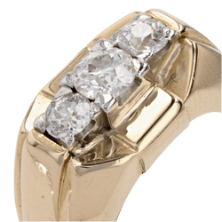 Bague Tank en or jaune, platine et diamants - Castafiore