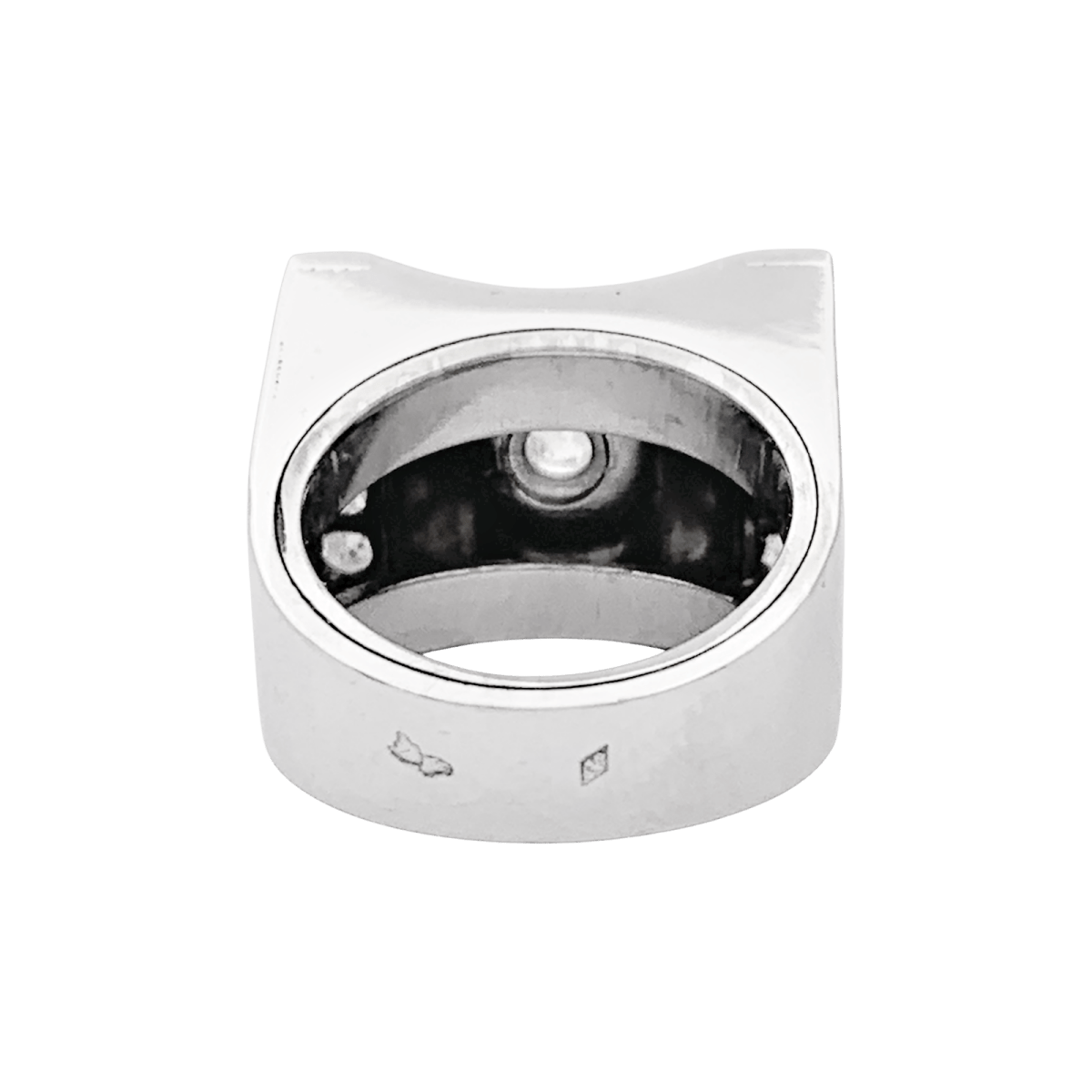 Bague Tank en or jaune, platine et diamants - Castafiore