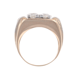 Bague Tank en or jaune, platine et diamants - Castafiore