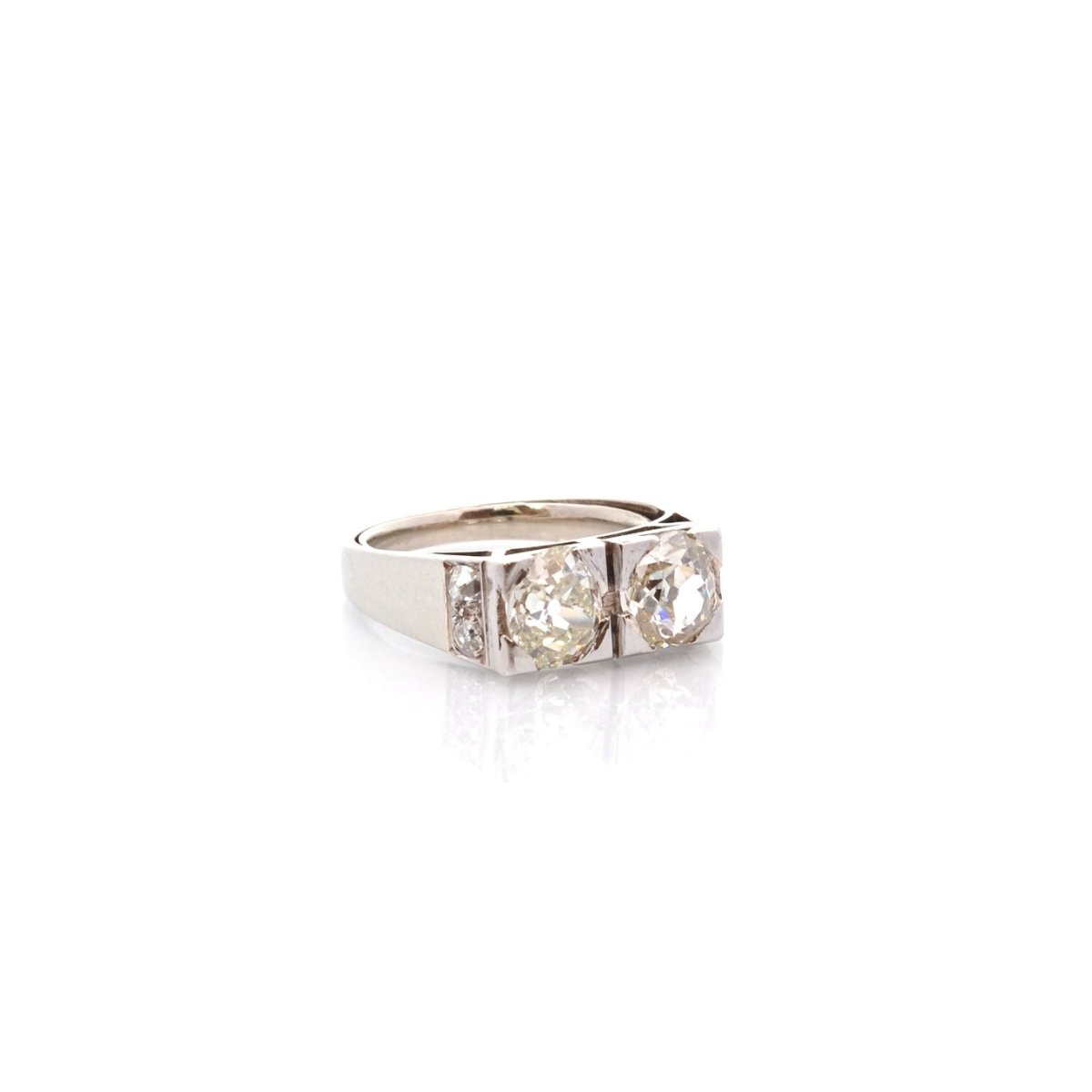Bague Tank en or, platine et diamants - Castafiore