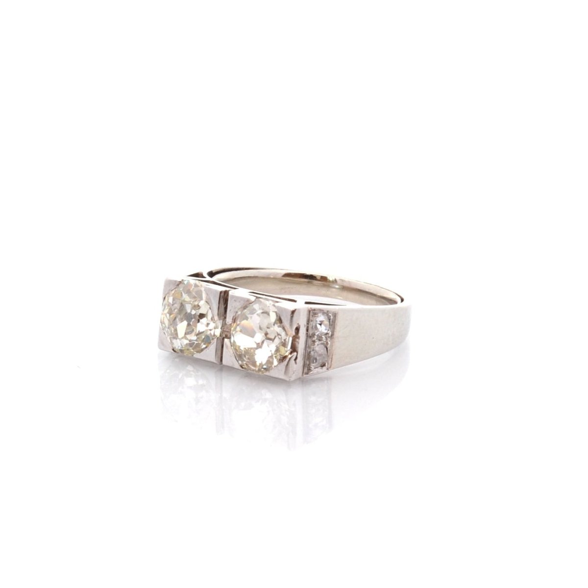 Bague Tank en or, platine et diamants - Castafiore