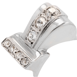 Bague Tank en or rhodié et diamants - Castafiore