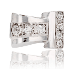 Bague Tank en or rhodié et diamants - Castafiore