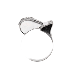 Bague Tank en or rhodié et diamants - Castafiore