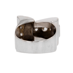 Bague Tank en or rhodié et diamants - Castafiore