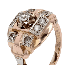 Bague Tank en or rose - Castafiore
