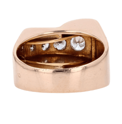 Bague Tank en or rose et diamants - Castafiore