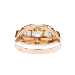 Bague Tank en or rose et diamants - Castafiore